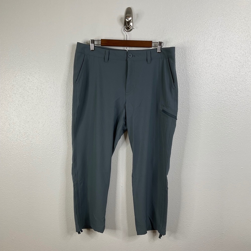 Eddie Bauer Gray Stretch Ripstop Crop Pants Size 12